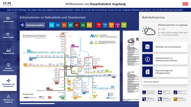 The Digital Showcase: a new information experience in the station